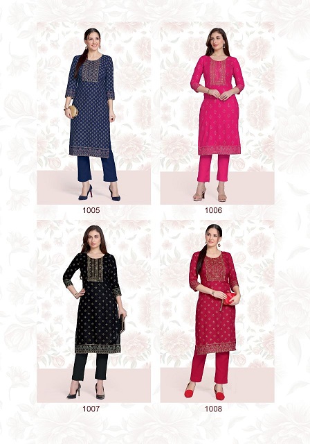 Suryajyoti Tara 1 Latest Fancy Ethnic Wear Designer Kurti With Pant Collection